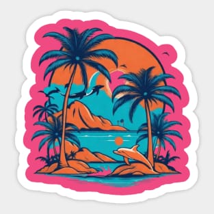 tropical island gift ideas Sticker